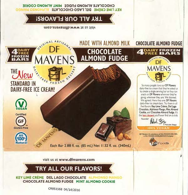 Fal Foods USA Inc. Issues Allergy Alert on Undeclared Milk in DF Mavens Chocolate Almond Fudge Frozen Bars